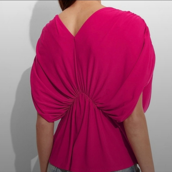 Barbiecore Express Peplum Kimono Top - Picture 4 of 4